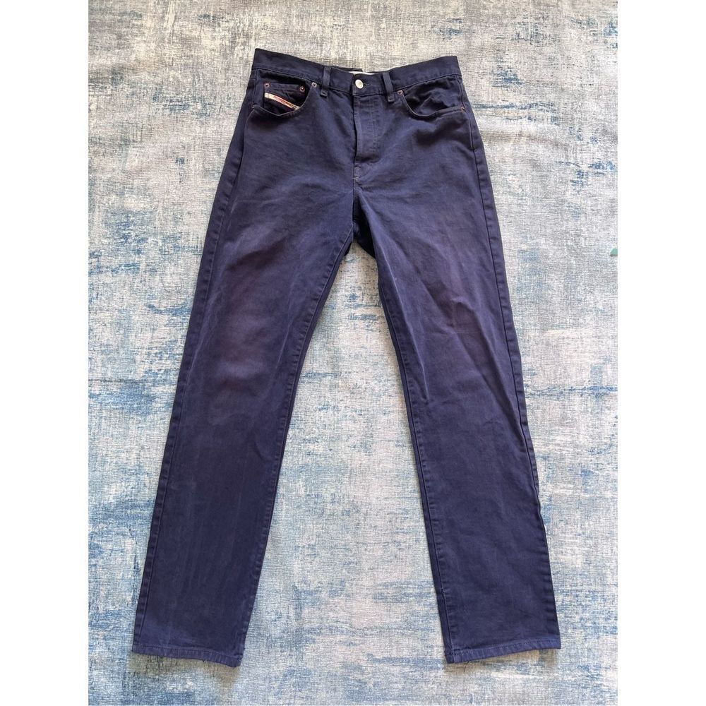 Diesel Blue Straight Leg Basic Button Fly Jeans 33 x 34